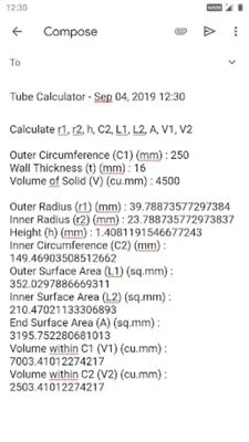 Tube Calculator android App screenshot 0