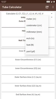 Tube Calculator android App screenshot 4