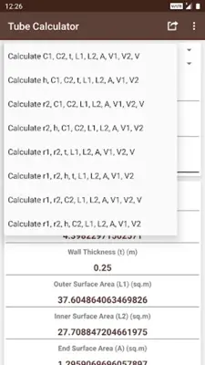 Tube Calculator android App screenshot 5