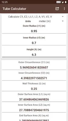 Tube Calculator android App screenshot 7